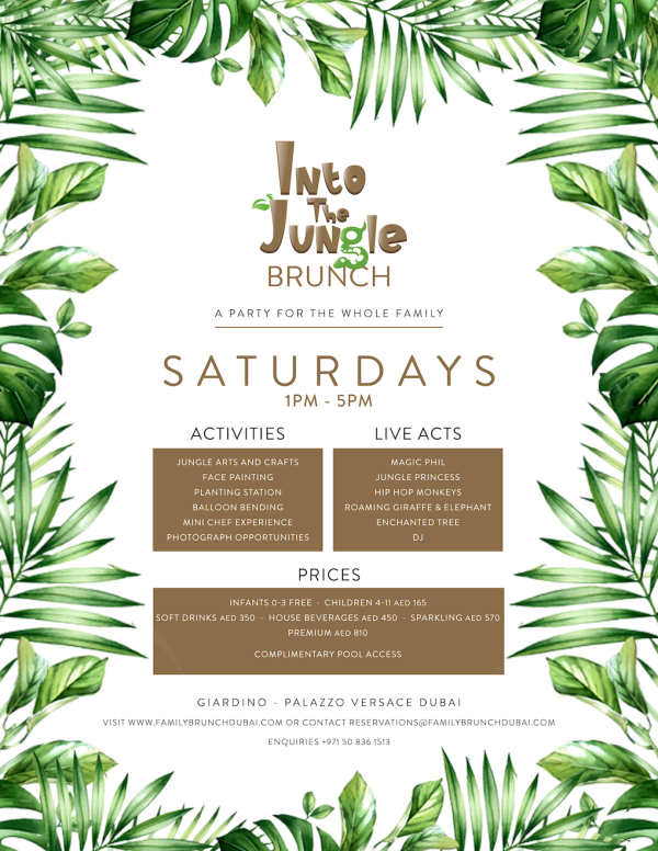 Into the Jungle Brunch - Family Brunch Dubai